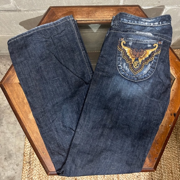 Y2K Embroidered Flare Guess Jeans - Picture 4 of 13